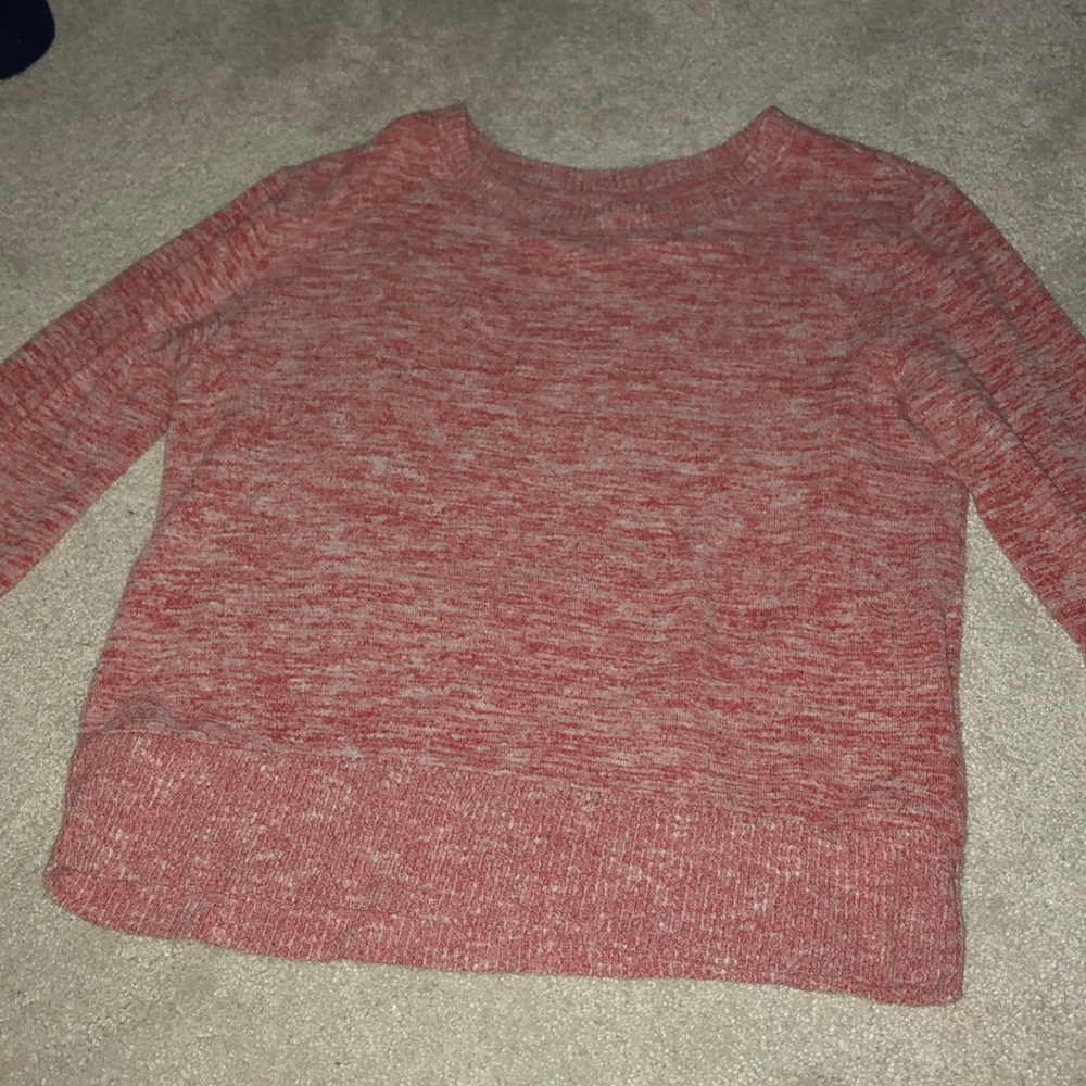 a pink/light red, extremely comfy long sleeve.